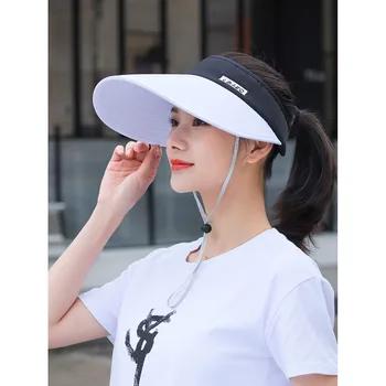 2021 NAUJAS moterys vasarą saulės skydelis plataus kraštais skrybėlę paplūdimio skrybėlę reguliuojamas UV apsauga moterų bžūp packable grynos medvilnės kepurės