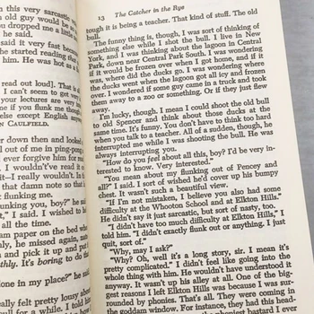 The Catcher In The RUGIŲ J. D. Salinger anglų kalbos Knygų ir Literatūros klasika Garsaus Romano Paguoda širdyse jaunų žmonių