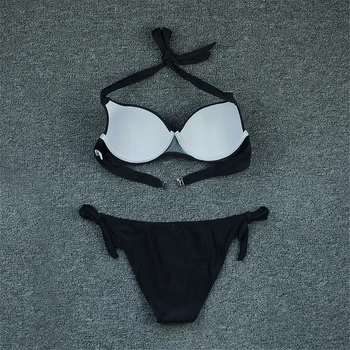 Moterims seksualus maudymosi kostiumėlį push up bikinis nustatyti atskirus maudymosi kostiumėlius su pad maudymosi kostiumai quick dry paplūdimio drabužiai vasarą brazilijos biquini
