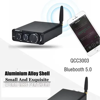 2*80W Bluetooth 5.0 QCC3003 Infineon MA12070 Skaitmeninio Garso Galia Mvp Garsiakalbiai 20W~200W HiFi Stereo Stiprintuvo Klasė D Aux-3.5