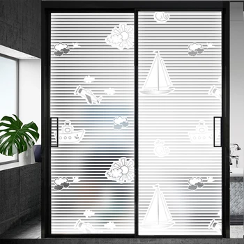 Baltos spalvos modelis modelio elektrostatinės stiklo plėvelė, langų matinio lipdukas tualetas nepermatomas vonios kambarys privatumo lango lipdukas