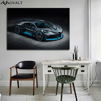 Drobė, Tapyba už Kambarį Juoda Bugatti automobilių Sporto plakatas ir Spausdina Paprasta modernios Sienos Meno Kraštovaizdžio Dekoratyviniai Paveikslai