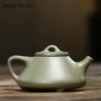 Autentiškas Yixing arbatos puodai Raudonos Molio Arbatinukas grožio virdulys Raw rūdos Užrašu Akmens scoop Rankų darbo Boutique Teaware170ml