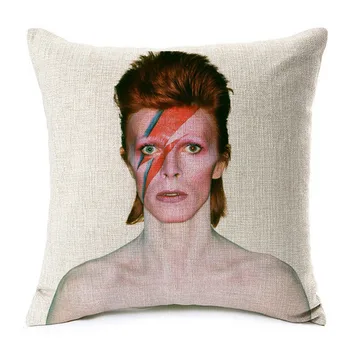 Europoje Amerikos Roko ir POP Stiliaus Spalvinga David Bowie Pagalvėlė Padengti Namų dekoro Sofa Mesti Pagalvės užvalkalą Almofada Cojines