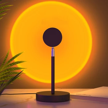4 in 1 Vaivorykštė Saulėlydžio Projektorius LED Naktį Saulės Šviesos Projekcija USB Stalo Lempa, Miegamojo Baras Kavos Parduotuvė Sienų Apdailai Šviesos