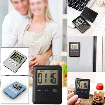 Chronometras Mini Virtuvė, Vonios kambarys Plonas LCD Skaitmeninis Laikmatis Laikrodis Priminimas, Su Magnetu virtuvės laikmatis temporiza