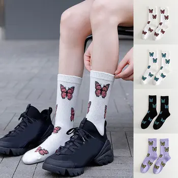 Nauja vasaros drugelis medvilnės kojinės moterims korėjos versija kojinių mados gatvė medvilnės kojinės moteriškos kojinės atsitiktinis trumpas kojines