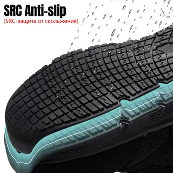 LARNMERN Plieno Kojų Saugos Batų Kvėpuojantis Taichi Technologijos batai Anti-smashing neslidus Statybos Sneaker