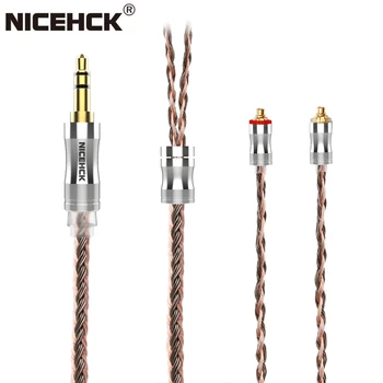 NiceHCK C24-6 Pakeiskite Kabelį 24 Core Sidabro Padengtą Variu, Gryno Vario Viela, 3.5 mm/2.5 mm/4.4 mm MMCX/NX7/QDC/0.78 2Pin už ASX MK3