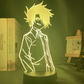 Anime Pažadėjo Neverland Paveikslas Modelis, 3D Lempos Ray Veiksmų Skaičiai LED Nakties Šviesa 