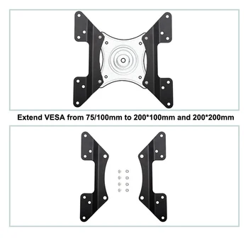 AL005 Pratęsimo VESA Adapteris Dalys VESA iš 100x100mm, kad 200x100mm 200x200mm