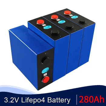 16PCS Klasės 280Ah LiFePO4 Ličio Geležies Fosfato 3.2 V Ląstelių 12V 24V 48V280AH Saulės Energijos Saugojimo Sistemą EV RV baterija
