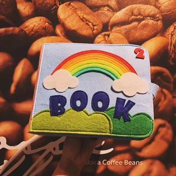 Medžiaga Knygų, Skirtų Kūdikiams, Kūdikių Vaivorykštė 3D Praktikos Vertus Švietimo Ramioje Knygos Minkštas Skalbti Atsiskleisti Tėvų-Vaikų Bendravimą Knyga