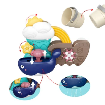 Įdomus Kūdikių Vonios Žaislai Vaikas Vonios Žaislų, purškiamo Vandens Debesis Banginis Kūdikių Plaukti Dušo Vaikščioti Vonios kambarys Žaidimą Vaikams Vasarą Varlė Dovana