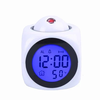 Digital Projection Alarm Clock Laiko Projektorius Miegamojo Lovos Laikrodis Multi-funkcija Kūrybos Miegamasis Tingus Žadintuvas Namų Laikrodis