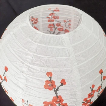 Raudonos Vyšnių Žiedų Popierius Žibintai Baltos Apvalios Kinų, Japonų Popieriaus Lempa Namų Vestuves Apdaila