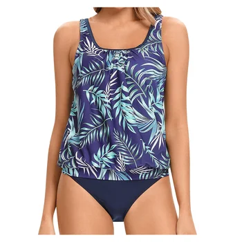 Moterų Plaukimo Kostiumas Seksualus Bikini maudymosi kostiumėlį, 2021 M. Moteris 2 Gabalas Flounce Išspausdintas Viršų Su Boyshorts Tankini maudymosi Kostiumėliai, Maudymosi Kostiumą