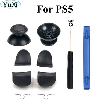 YuXi PlayStation 5 PS5 Valdytojas L1 L2 R1 R2 Sukelti Mygtukai Analog Stick + Laužtuvas Varžtas vairuotojas Remontas, Dalys