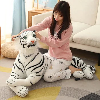 Aukštos Kokybės 30-90cm Didelis Dydis Modeliavimo Sibiro Tigras Pliušiniai Žaislai Geltonas ir Baltas Tigras Lėlės Vaikams, Vaikams Dekoras Gimtadienio Dovana