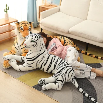 Aukštos Kokybės 30-90cm Didelis Dydis Modeliavimo Sibiro Tigras Pliušiniai Žaislai Geltonas ir Baltas Tigras Lėlės Vaikams, Vaikams Dekoras Gimtadienio Dovana