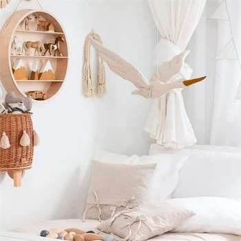 Kūrybos sienos kabo Swan Pliušinis Įdaryti Lėlės audinio šeimos miegamojo, vaikų Darželio kambario dekoro kabantys papuošalai kūdikį raminantis pagalvė