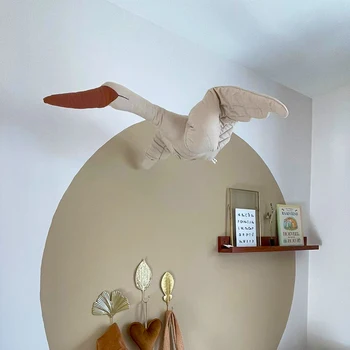 Kūrybos sienos kabo Swan Pliušinis Įdaryti Lėlės audinio šeimos miegamojo, vaikų Darželio kambario dekoro kabantys papuošalai kūdikį raminantis pagalvė