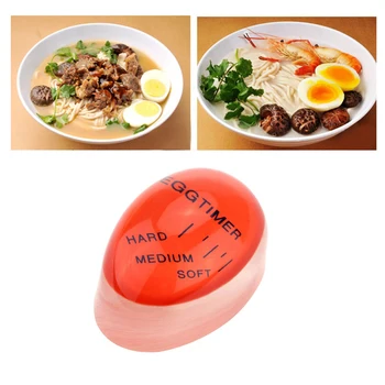 Spalva Keičiasi Kiaušinių Laikmatis 1pcs Yummy Minkštas Sunku Virtų Kiaušinių Virimo Eco-Friendly Derva Medžiaga Raudona Įrankiai, Virtuvės Dalykėlių