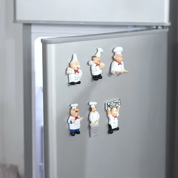 Magnetinio Šaldytuvas Stick Animacinį Personažą Virėja, Šaldytuvas, Šaldytuvo Magnetas kūrybos 3d simbolių miela kolekcija apdaila