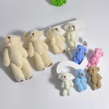 20Pcs/maišas Super Kawaii Mini 4cm Bendras Bowtie Meškiukas Pliušinis Vaikų Žaislai Įdaryti Lėlės Vestuvių Dovana Vaikams 2020 m.