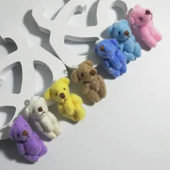 20Pcs/maišas Super Kawaii Mini 4cm Bendras Bowtie Meškiukas Pliušinis Vaikų Žaislai Įdaryti Lėlės Vestuvių Dovana Vaikams 2020 m.