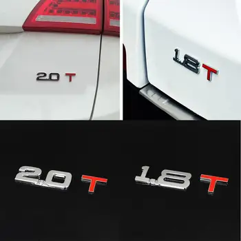 3D Metalo 1.6 1.8 2.0 3.0 T Logotipas Logotipas Ženklelis Automobilių Stiliaus Lipdukai, Lipdukai, Dekoras Metalo automobiliai yra pažymėtas su poslinkis Lipdukas