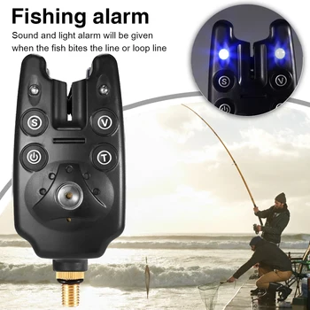Karpių Žvejybos Bite Signalizacijos Jautrumo Valdymas LED Nakties Indikatorius Elektroninis Žadintuvas Jūros Žvejybos Reikmenys Įrankiai Dropshipping