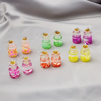 Nauji auskarai moterims, modeliavimo įdomus vaisių taurė gėrimo butelis auskarai mielas Harajuku stiliaus mažų šviežių vasaros auskarai auskarai