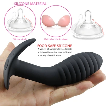 Nuotolinio Valdymo Analinis Vibratorius Prostatos Massager Dildo Butt Plug USB Įkrovimas 10 Skatinimo Modelis Silikono Išangę Sekso Žaislas Vyrams