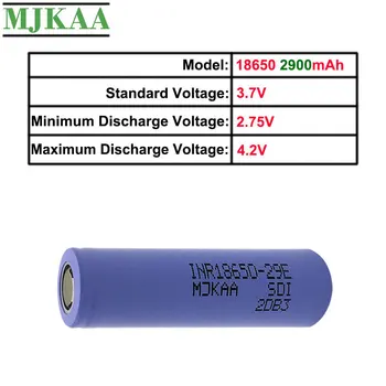 MJKAA 4PCS 18650 INR18650-29E 2900mAh 10A), 3,7 V Ličio Įkraunama Baterija su Flat Top Saugos Originalus, Žibintuvėlis