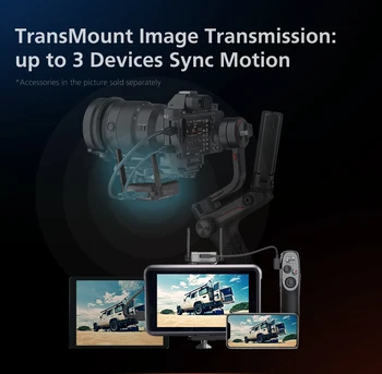 ZHIYUN Weebill S 3-Ašis Gimbal Nešiojamą Stabilizer Vaizdo Perdavimo Canon, Sony ir T.t Mirrorless Kamera OLED Ekranas