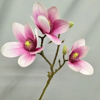 58cm Dirbtinis Magnolia Gėlių Filialas Vestuvių Augalai 