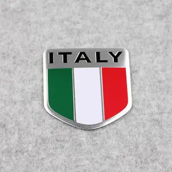 Naujas Auto Metalų Lydinio, 3D Logotipas Ženklelis Lenktynių Sporto Lipdukas italijos Lipdukai, Vėliavos ITALIJA P9G7