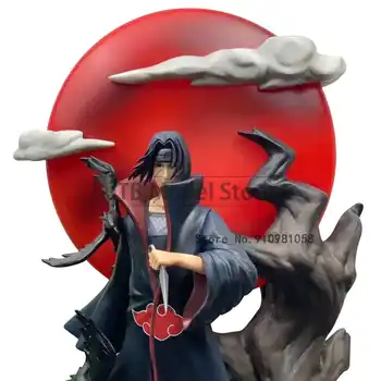 Naruto Shippuden Pav Tsukuyomi Uchiha Itachi Figma ne didesnis kaip 36 cm, Modelio Šviesos Anime Mūšio Scena Statula Vaikas Kolekcines Žaislą Dovanų