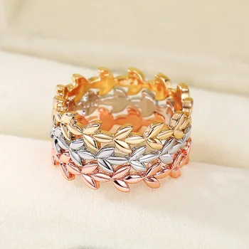 CAOSHI Metalo Stiliaus Žiedai Lapų Moterų Paprasta Švieži Kasdien Nešiojami Piršto-žiedas Pareiškimą, Vestuvės Juvelyrika Visą Pardavimas