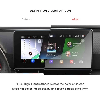 RUIYA Automobilių PET Screen Protector Leon MK4 Navi sistema, 10 Colių 2020 GPS Navigacija, Touch Centro Ekranas Auto Interjero Aksesuaras