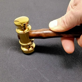 S/M/L Oda veikia puikiai poliravimo žalvarinis plaktukas Galvos Black walnut rankena Oda Amatų medienos Gaminti trankyti įrankiai