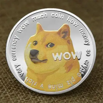 Aukso Dogecoin Progines Monetas, 2021 Naujas Kolektoriai Auksą, Padengtą Doge Monetos Ne valiutos Monetų Apdailos Amatų Namų Dekoro