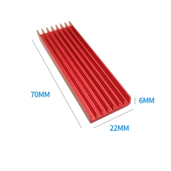 Aliuminio Aušinimo Šilumos Kriaukle Šilumos Pagalvėlės Šilumos Išsklaidymo Radiatoriaus Storis 3mm, 6mm už M. 2 NGFF SATA PCI-E NVME m2 SSD Heatsink