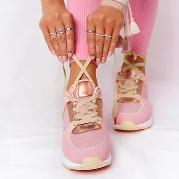 Prekės Ženklo Dizainas Moterims Laisvalaikio Bateliai Aukštis Didėja Sporto Pleišto Vulcanize Batai Oro Pagalvės Patogūs Sportbačiai Zapatos De Mujer