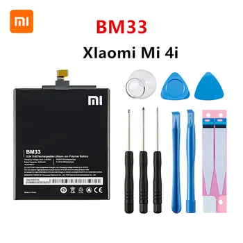 Xiao mi Originalus BM33 3120mAh Baterija Xiaomi 4i Mi 4i Mi4i M4i BM33 Aukštos Kokybės Telefoną Pakeisti Baterijas +Įrankiai