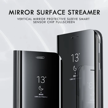 Smart Veidrodis Magnetinis Stendas Apversti Coque Už Xiaomi Mi 11 Lite Atveju Padengti Xiaomi 11 Lite M2101K9AG 6.67