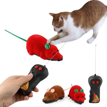 HOOMIN Wireless RC Pelių Kačių Žaislai Imituoti Elektros Pelės Katė Juokinga Žaisti Žaislai Nuotolinio Valdymo False Pelės Naujovė Katės Produktas