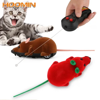HOOMIN Wireless RC Pelių Kačių Žaislai Imituoti Elektros Pelės Katė Juokinga Žaisti Žaislai Nuotolinio Valdymo False Pelės Naujovė Katės Produktas