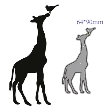 Metalo Pjovimo Miršta Cut Pelėsių 2021 Gyvūnų žirafa Apdailos užrašų knygelė Popieriaus Amatų Peilis Formos Ašmenys Punch Trafaretai
